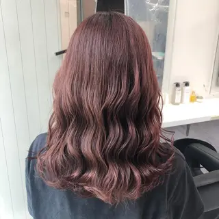 ミディアム カラー パーマ ヘアアレンジ メンズ キッズ ネイル マツエク・マツパ 上品＆韓国風 🥀海心🥀のヘアスタイル