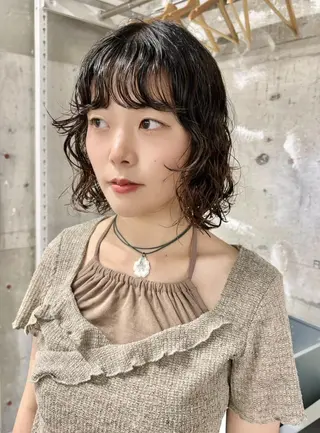 ショート パーマ トレンドボブ/ パーマ🌰くりーわのヘアスタイル