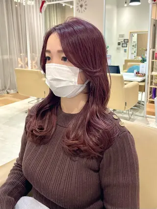 セミロング カラー 💫小顔カット TAROのヘアスタイル