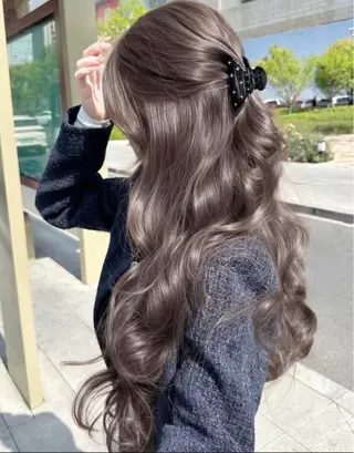 ロング カラー 盛れる顔周り✨韓国式 レイヤーkanatoのヘアスタイル