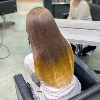 カラー ロング 推しカラー/ちひろ/ にじさんじカラー🌈のヘアスタイル