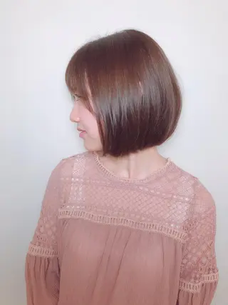 ミディアム カラー 杉野 凜のヘアスタイル