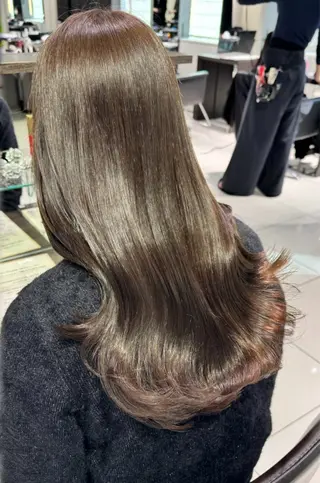 ロング つむぎ/ヘアメ🩰 艶髪/グレージュのマツエク・マツパデザイン