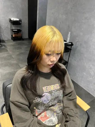 セミロング カラー プルエクステ/インナ ーカラー🦊はるなのヘアスタイル