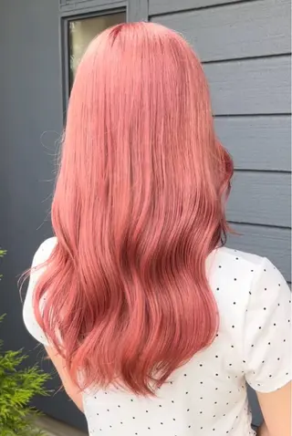 ロング カラー ブリーチ/透明感ベー ジュ/ふじわら はゆのヘアスタイル