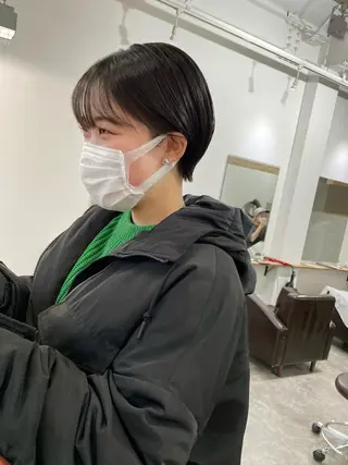 ショート カラー パーマ ヘアアレンジ キッズ ネイル マツエク・マツパ アイブロウ パーマ/透明感カラー /ボブ/吉田一生のヘアスタイル