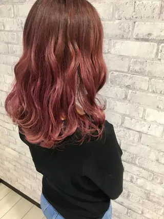 セミロング カラー Oopsレイヤー 加藤澄都のヘアスタイル