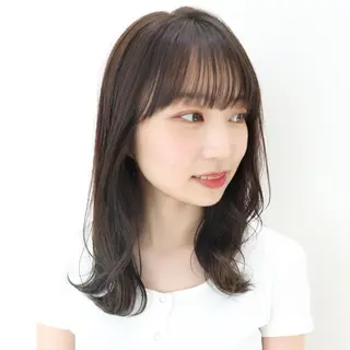 ミディアム カラー recipe 黒木 彩那のヘアスタイル