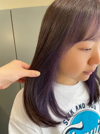 セミロング カラー 大人のボブパーマ ˗ˋˏairiˎˊ˗のヘアスタイル