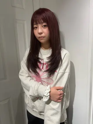 ロング カラー 酸性ストレート /ハイトーン/つばさのヘアスタイル