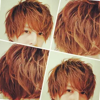 ショート カラー パーマ メンズ メンズカット/パーマ 深浦 庄晴のヘアスタイル