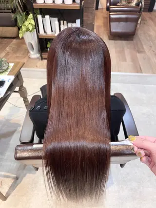 ロング カラー 髪質改善で 憧れの潤艶美髪にのヘアスタイル