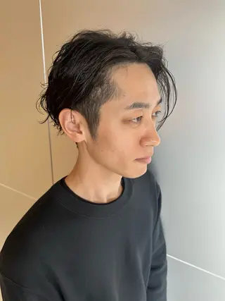 ミディアム パーマ メンズ 🔥メンズ特化 /パーマ&カット🌀のヘアスタイル