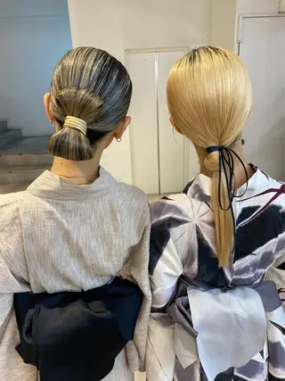 ボブ/暖色カラー コウボヒカルのヘアスタイル
