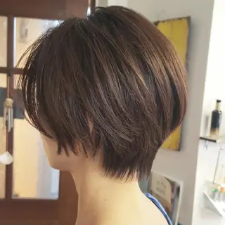ショート カラー 韓国風レイヤーカット 上手く丁寧早い/マツのヘアスタイル
