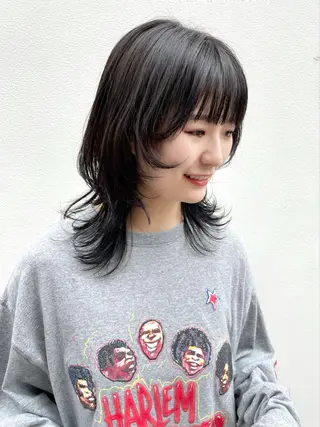 ミディアム カラー 〽️magico/ ウルフDaiki〽️のヘアスタイル