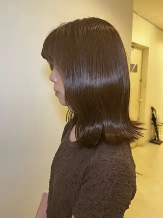 ミディアム 艶髪 藤原まいこのヘアスタイル