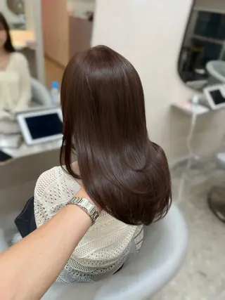 ミディアム カラー 韓国ハッシュカット/ 新宿/髪質改善/岡崎のヘアスタイル