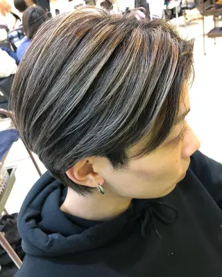 ショート カラー パーマ ヘアアレンジ メンズ yasu ヤスのヘアスタイル