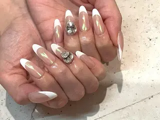 ネイル 韓国/ワンホン/長さ 出しつけ放題🎀のネイルデザイン