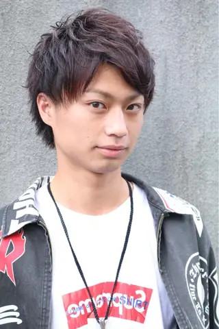 ショート カラー パーマ 及川 翔のヘアスタイル