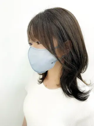 ロング カラー パーマ ヘアアレンジ メンズ キッズ ネイル マツエク・マツパ アイブロウ 似合せレイヤー/ 柔らか透明感カラーのヘアスタイル