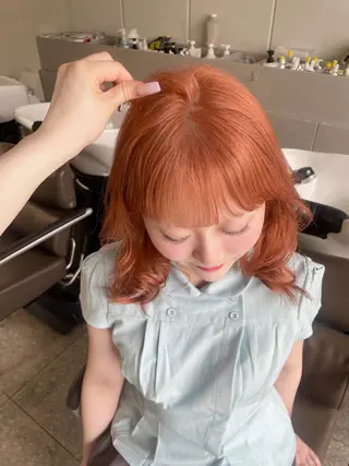 ミディアム カラー ゆほこ クリーミーcolorのヘアスタイル