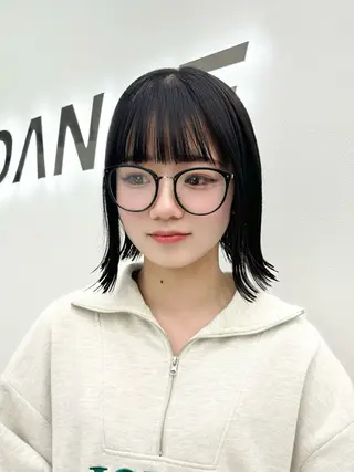ミディアム カラー ヘアアレンジ 縮毛矯正🤍 盛れるボブ/ひかりのヘアスタイル