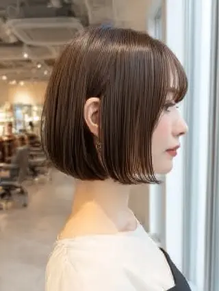 ショート カラー 🍒モテ暖色カラー × うる艶✧ ゆなのヘアスタイル