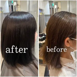 ミディアム yuzuki Agu臼井のヘアスタイル