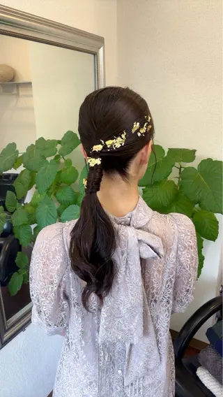 ロング カラー パーマ ヘアアレンジ yukimi .のヘアスタイル