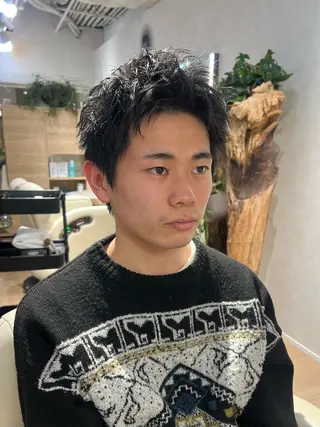 ショート パーマ メンズ 梅田茶屋町メンズ 専門美容師 山元一平のヘアスタイル