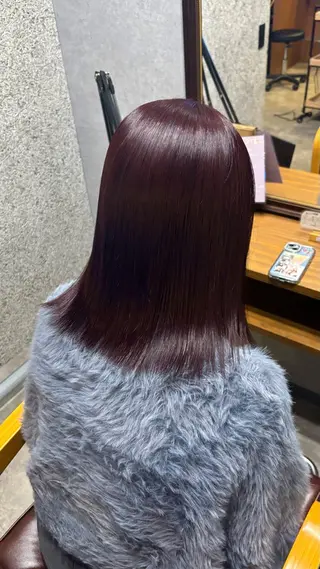 ミディアム カラー 韓国ヘア｜透明感｜ mihoのヘアスタイル