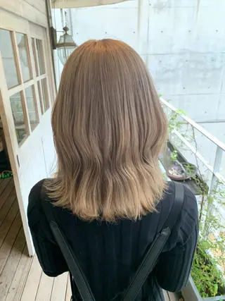ミディアム カラー パーマ ヘアアレンジ メンズ キッズ 垢抜けカラー ヒロムのヘアスタイル