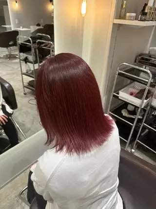 ミディアム カラー 髪質改善ストレート 中林優太のヘアスタイル