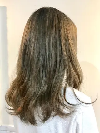 セミロング カラー 女性専用サロン 【中崎町】ゆきみのヘアスタイル