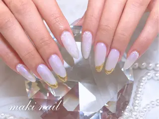 ネイル MAKI🌸堺筋本町 ガーリー/綺麗めのネイルデザイン
