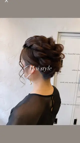 セミロング ヘアアレンジ MAI/髪質改善/ 幹細胞トリートメントのヘアスタイル