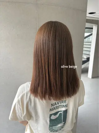 セミロング カラー レナ🧸🤎 アメリシュシュのヘアスタイル