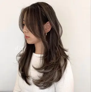 セミロング カラー ブリーチなし/透明感 /ショート/大世のヘアスタイル