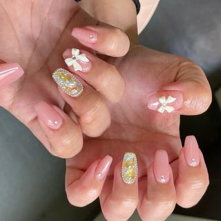 ネイル By moonネイル 🌷ワンホン/韓国風のネイルデザイン