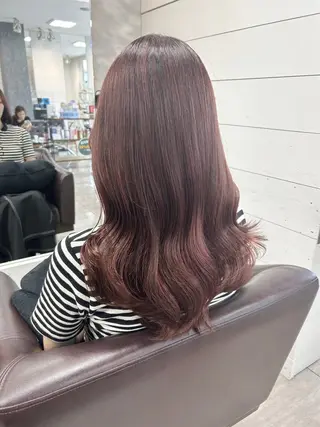 ロング レイヤー/艶髪カラー 森本くるみのヘアスタイル