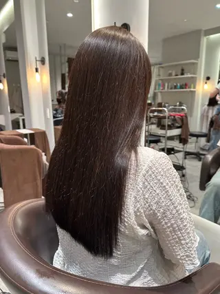 ミディアム カラー 髪質改善ストレート 中林優太のヘアスタイル