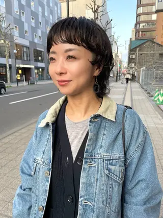 ショート パーマ きたじま さおりのヘアスタイル
