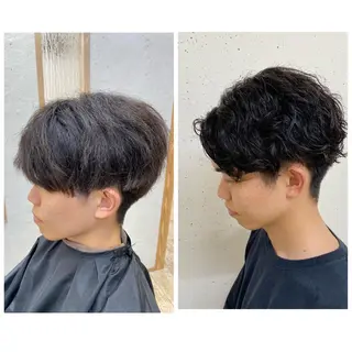 パーマ メンズ 赤嶺 毅史のヘアスタイル