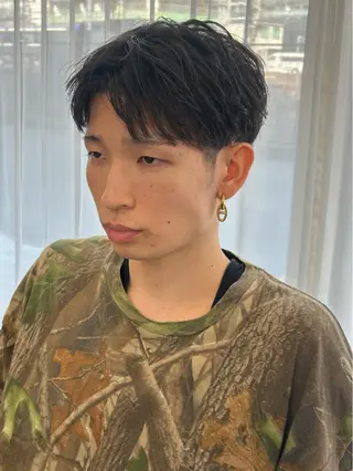 ショート momo🎀毛流れ パーマ/🚹限定のヘアスタイル
