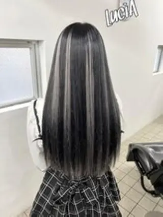 カラー ヘアアレンジ ロング エクステ7:30〜 LuciA\5900のヘアスタイル