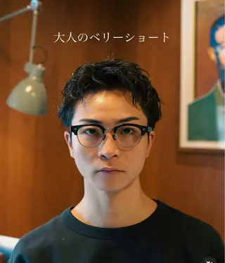 パーマ メンズ メンズショート タチカワユウキのヘアスタイル