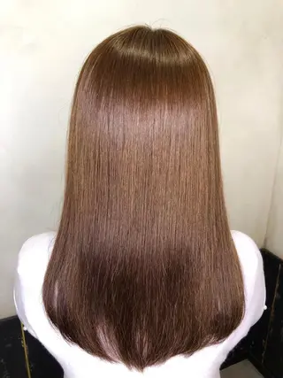 ミディアム カラー パーマ 美髪矯正 🌈髪質改善 山下のヘアスタイル