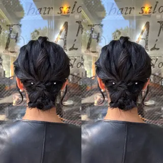 ショート ヘアアレンジ 💎ハイトーン/艶 カラー モエカ💎のヘアスタイル